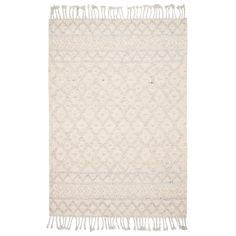 Tapis rectangulaire nouvel âge en laine brun clair unique 5 pi 2 po x 7 pi 5 po Brieonna