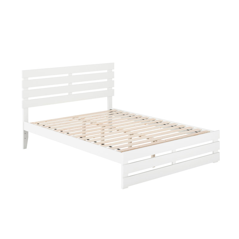 Jaqson Slat Bed, White, Queen