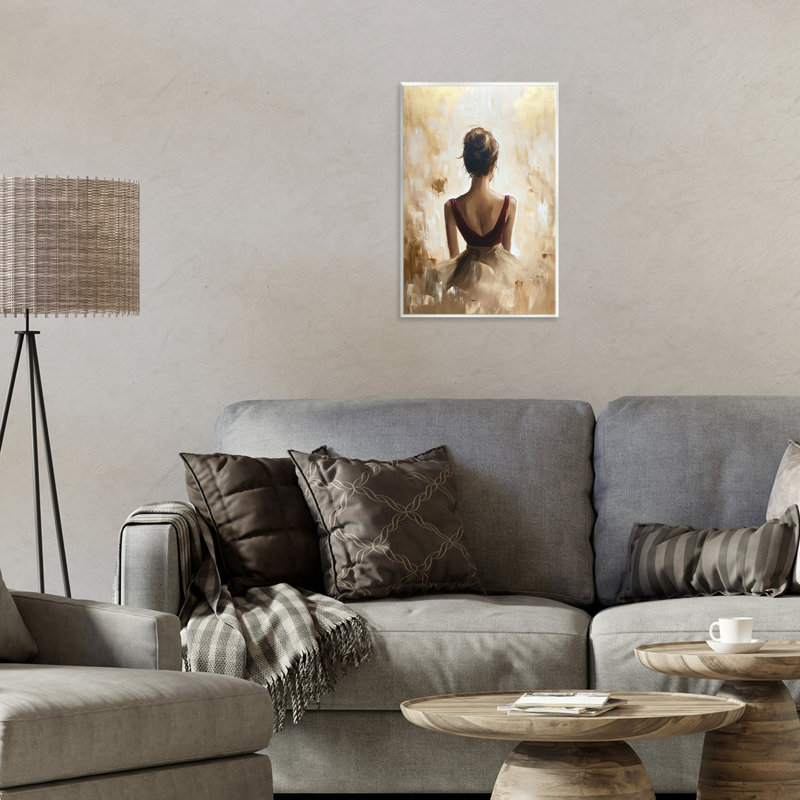 Ballerine, figure abstraite, plaque murale, design par Petal Prints Design, H 15 po x l 10 po