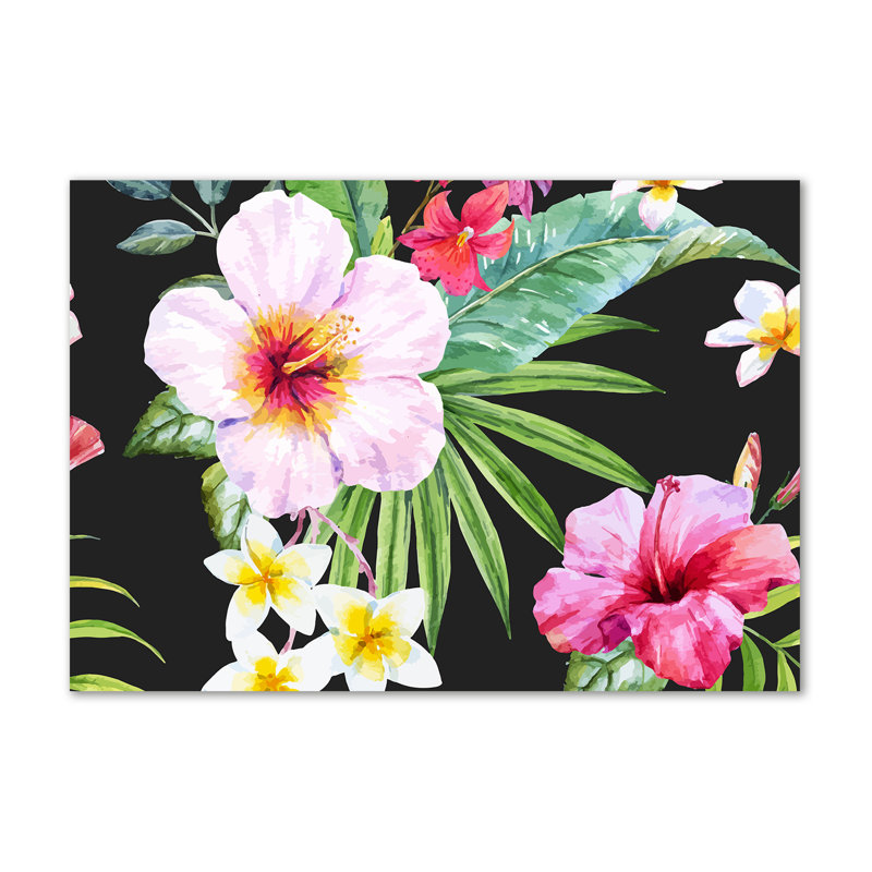 Hawaiian Flowers - Wrapped Canvas Print