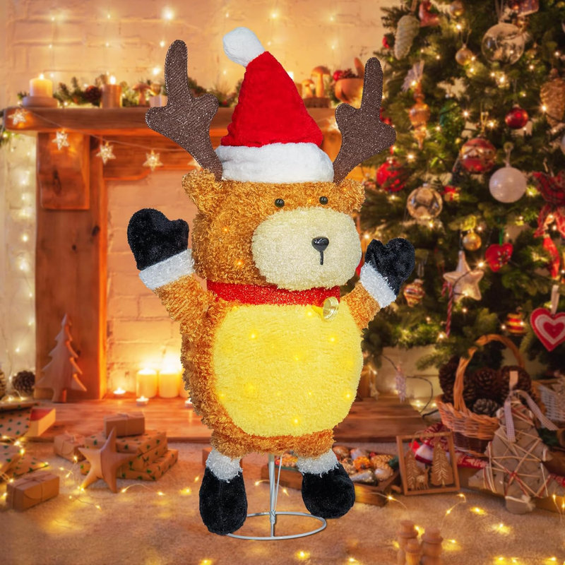 Support en métal de Noël pour renne de Noël