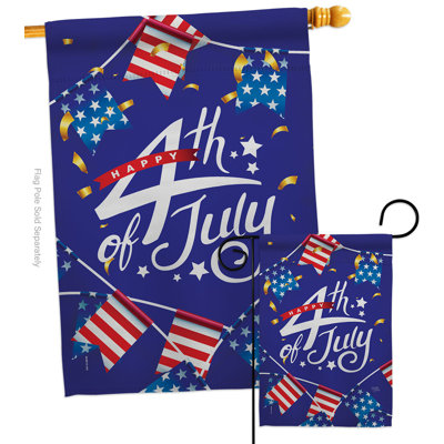 Double Sided 40'' H x 28'' W Polyester Independence Day