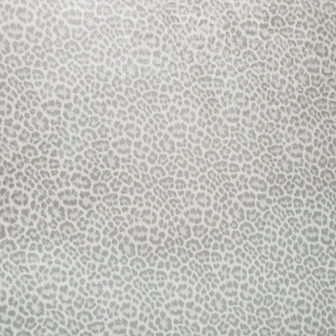 Yarisbeth Wallpaper Gray White Silver Metallic Leopard Cheetah Animal Skin Fur 3D Everly Quinn