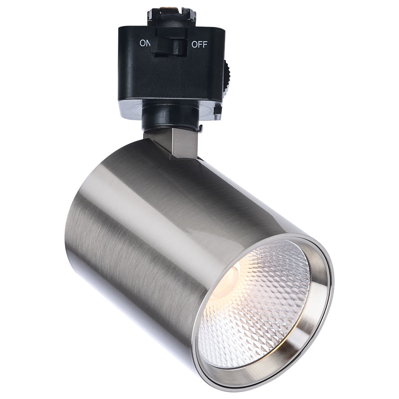 8 Watt LED Track Head 2700K/3000K/3500K/4000K/5000K CCT Selectable Dim to Warm J Style 48 Degree Beam Angle 120 Volt White Round