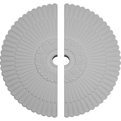 Endurathane Nexus Ceiling Medallion, 41"OD x 5 1/2"ID x 1 5/8"P Fits Canopies up to 7 1/4"), Two Piece, Factory Primed