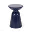 Serenita Outdoor Iron Side Tables with Flared Design, Set of 2 , Navy Blue-504517266