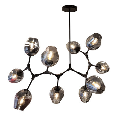 Cenia 10 - Light Black Geometric Pendant