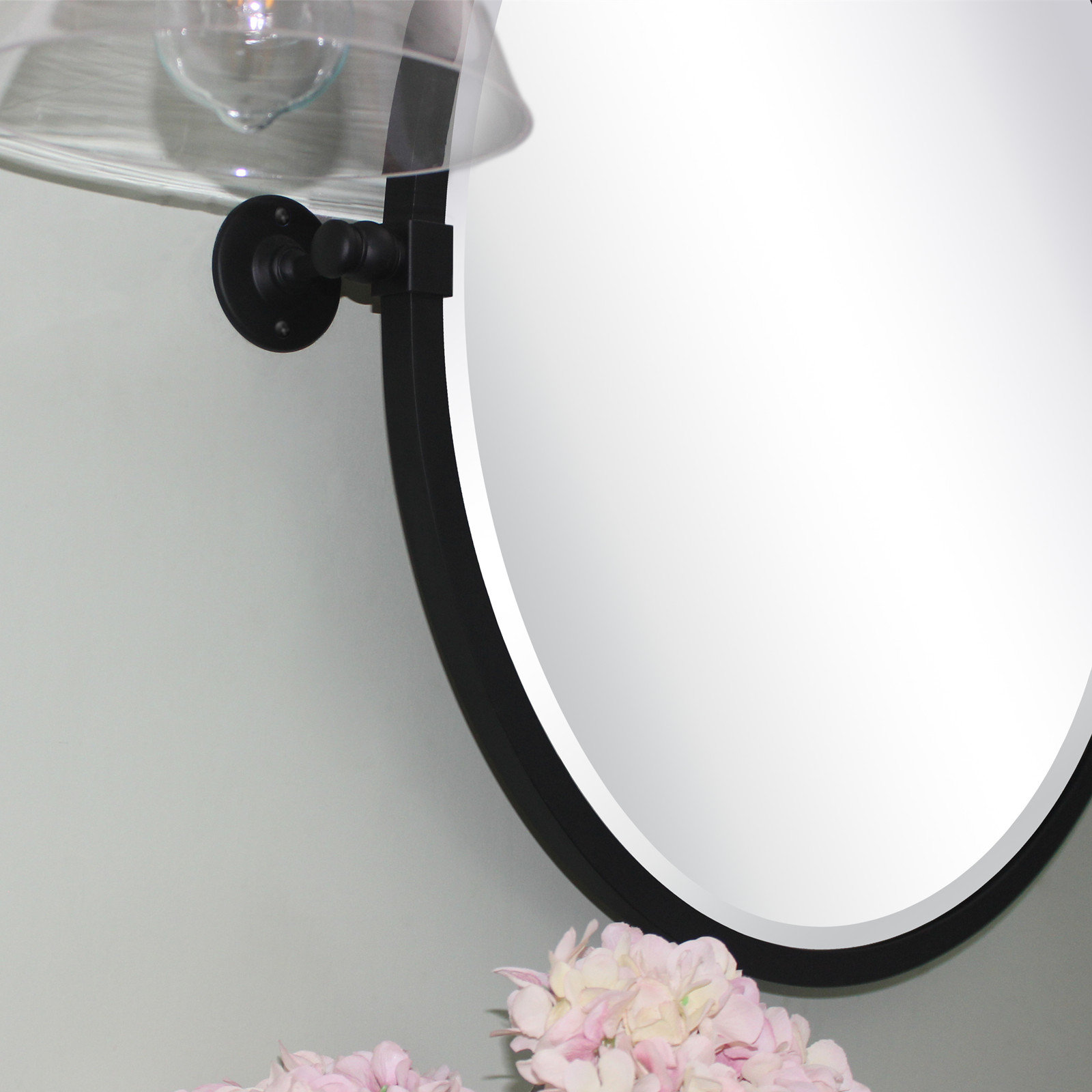 Round Beveled Bathroom Mirror