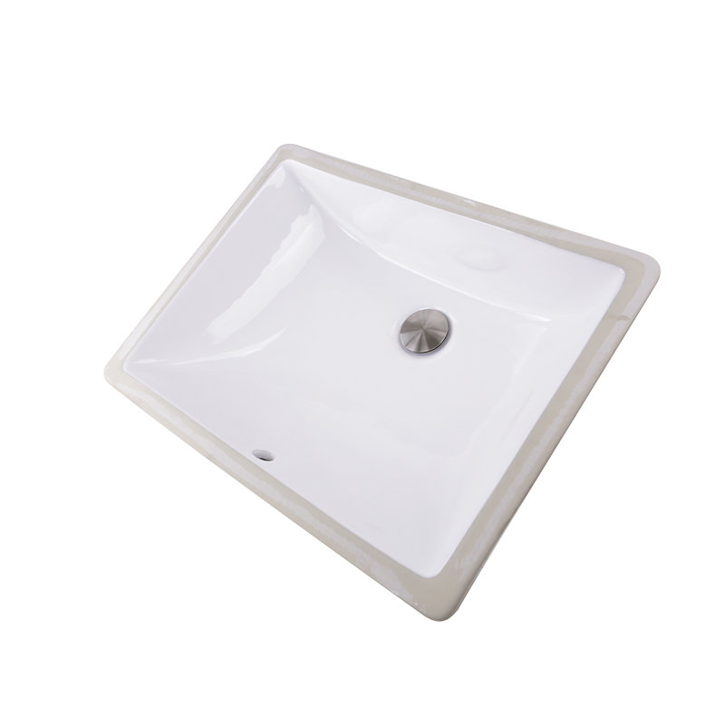 Nantucket Sinks Brant Point 15 " Vitreous China Rectangular Bathroom Sink and Overflow Hole