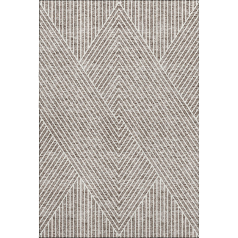 Premium Machine Washable Prisco Taupe Rug, Rectangle 3' x 5'