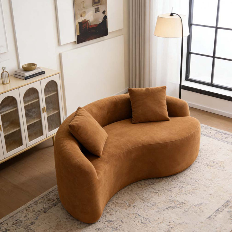 Canapé modulaire en chenille Boneless, Orange