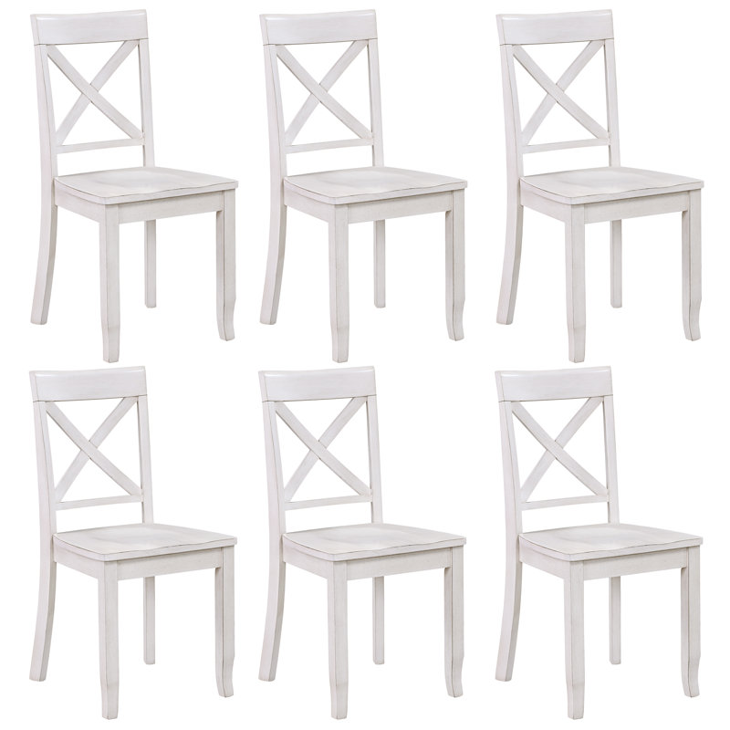 Chaises de salle à manger Bronxton, Blanc, 6