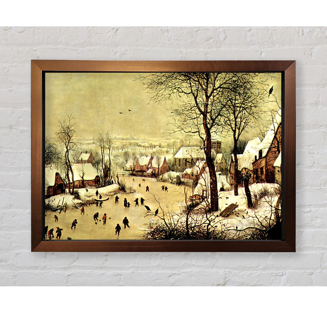 Winterlandschaft mit Schlittschuhläufern von Pieter Bruegel dem Älteren - Einzelne Bilderrahmen Kunstdrucke