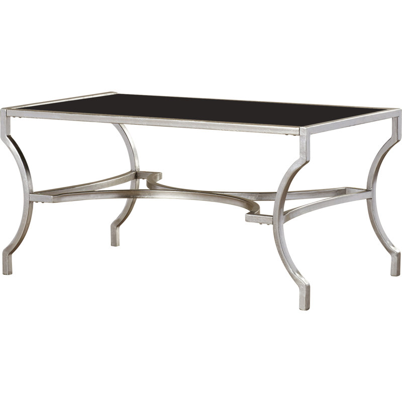 Table basse 4 pieds Naida, Noir, Argent