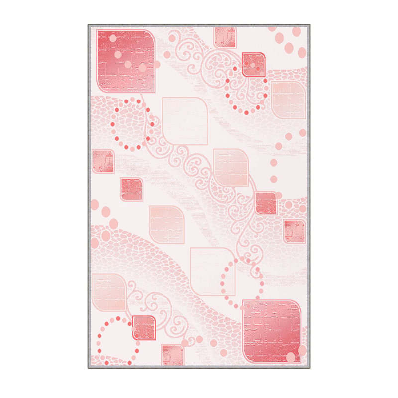 Stylish Hall Carpet, 2.6 x 6.6 Feet, 100% Polyester, 0.3 in Pile Height | Antibacterial, Non-Slip PVC Felt Dot Underside | 3D Digital Print, Machine Washable, Ideal for Entryway & Living Spaces