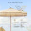 Parasol raffiné décontracté en bois massif de 9 pi pour hôtel de charme, salon Vineyard Estate, spa bien-être - Bohème rustique, beurre-147701114-147701117