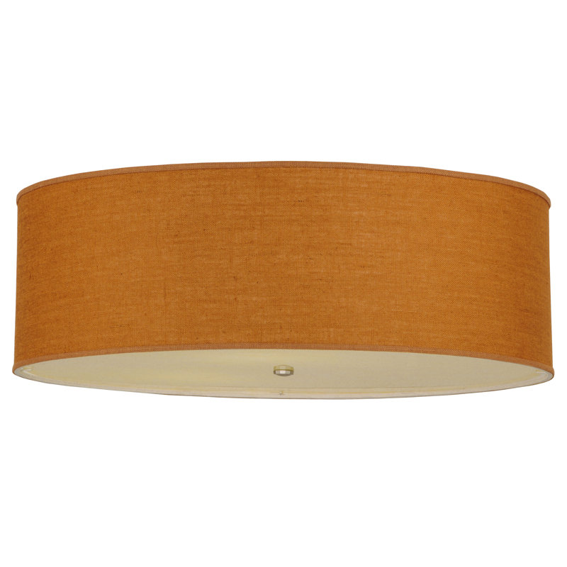 Plafonnier encastré en tissu, Nickel, Miel Bombay Textrene