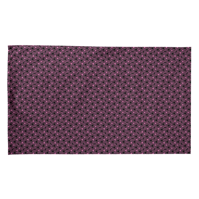 Mcguigan Tea Towel Kitchen Towel, Poly Twill, Pink/Black