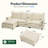 4-Piece L-Shaped Chenille Upholstered Sectional Sofa with Reversible Ottoman-2086502896