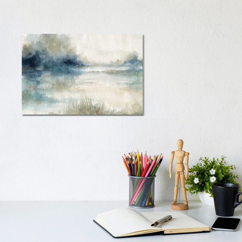 «Still Evening Waters II» par Carol Robinson - reproduction imprimée, Pas de tapis, Toile tendue
