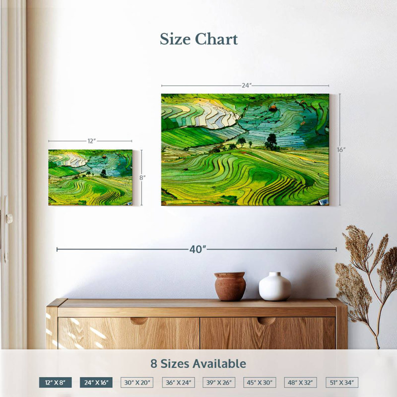 Rizières Alvord Lao Cai, H 16 po x l 24 po