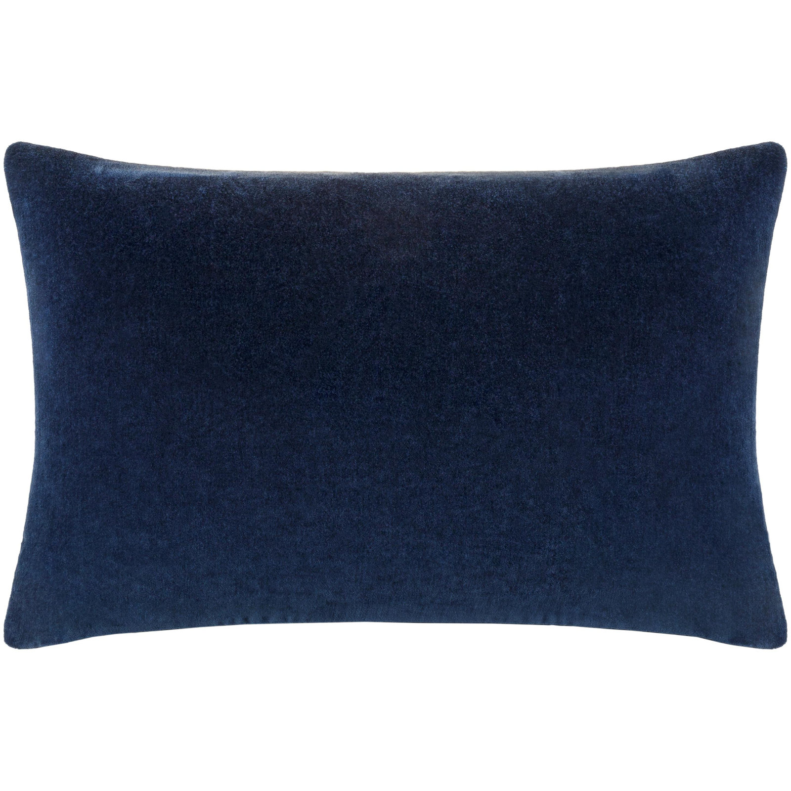 Cotton Lumbar Throw Pillow, 13" x 20", Polyester/Polyfill, Navy Blue