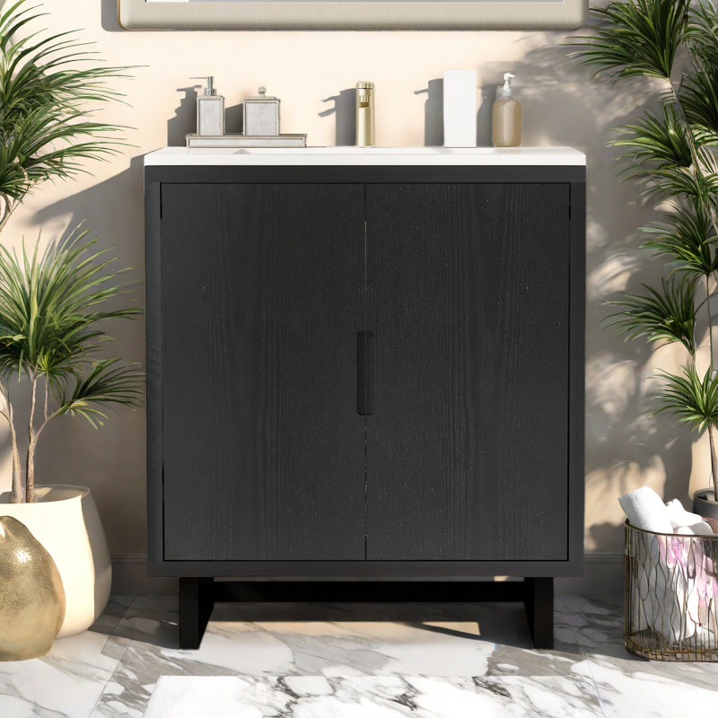 Meuble-lavabo simple 29,5 po Pasadis, Black