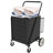 Bigger Super Jumbo Shopping Cart,Grocery Cart on Wheels, Foldable Utility Shopping Carts with Double Basket and 360° Rolling Swivel Wheels for Groceries Laundry