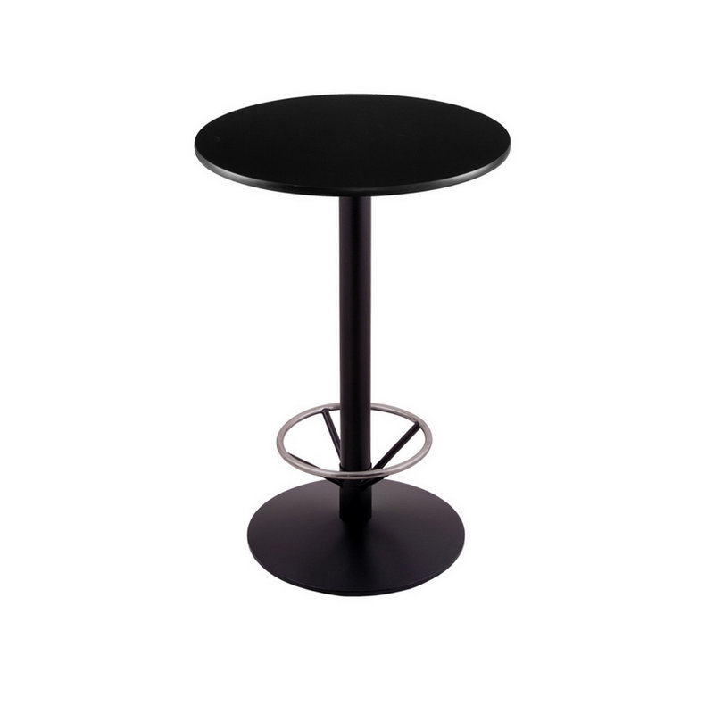 Counter Height Pedestal Table with Foot Ring, 24"