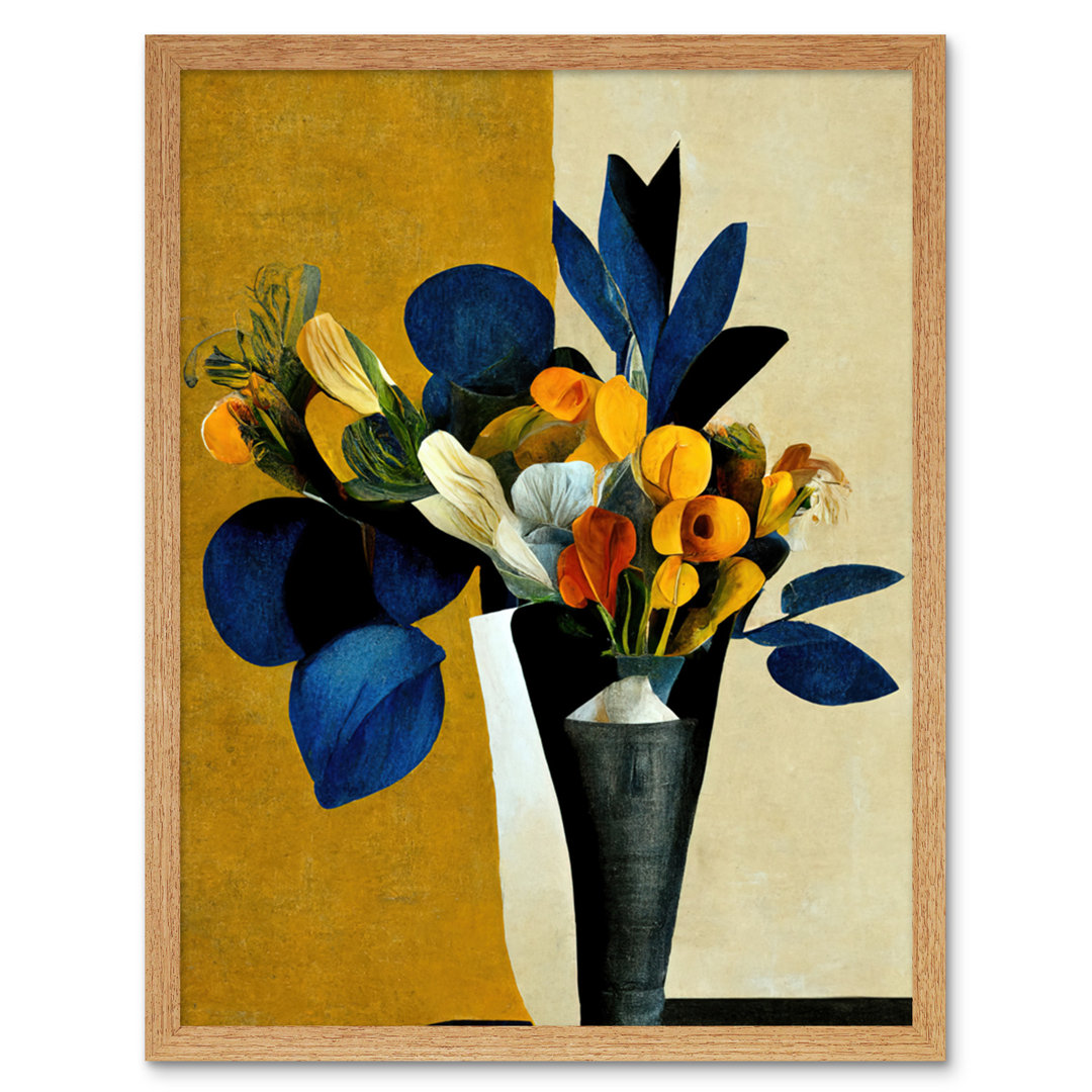 Autumnal Abstract Bouquet Flowers Artwork - Art Prints