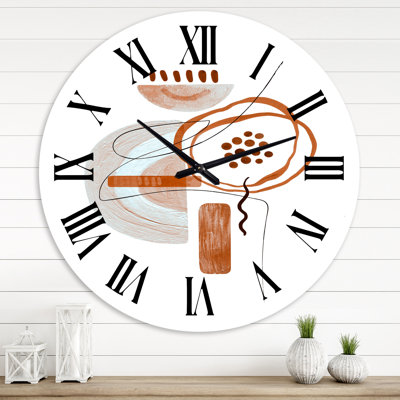 Minimal Compositions of Abstract Face III - Horloge murale moderne