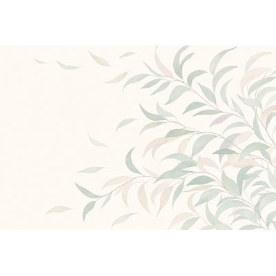 Papier peint botanique avec branches et feuilles