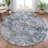 Machine Washable Indoor/Outdoor Xhevrie Blue Rug-111819404