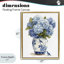 Cadre flottant Blue Bird & Hydrangea Vase, design par Imagine It Images-341275212-341275214