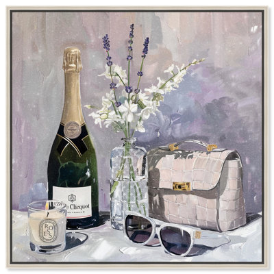Lavender Spring Fashion Canvas Floral Glam Art by Art Remedy