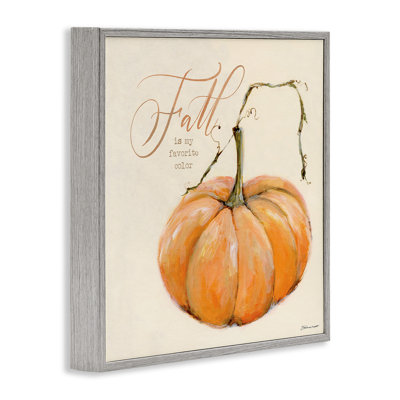 Fall is My Favorite Color Orange Pumpkin by Stephanie Workman Marrott - Graphic Art Print