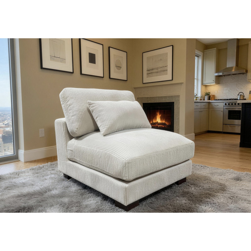 Fauteuil en velours côtelé Dawsbury
