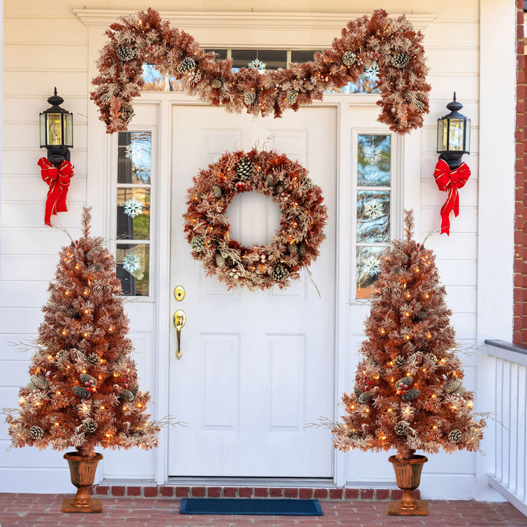 Christmas Door Mat Indoor Entrance Christmas Snowman Xmas Tree Winter Snow  Scene Front Door Mat Non-Slip Absorbent Kitchen Doormat Washable Floor Mats