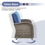 Cet ensemble de conversation d'extérieur fabriqué à la main 5 pièces confère à votre porche ou à votre patio un charme intemporel et une élégance naturelle. L'ensemble comprend une causeuse coulissante, 2 fauteuils à bascule classiques, une table d'appoint et une table basse, en osier de polyéthylène tissé à la main jumelé à une courbure-9679665-30822257