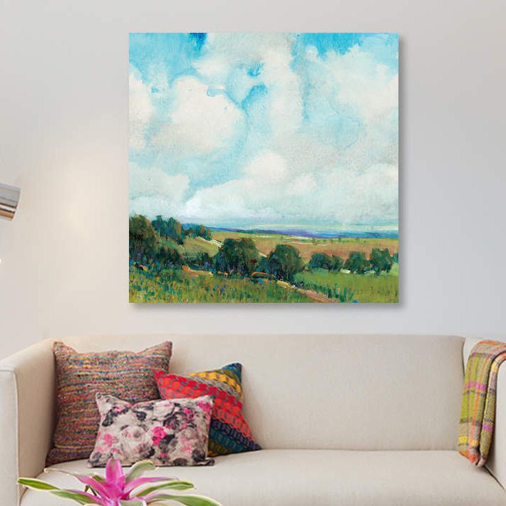 « tisseing clouds i », reproduction sur toile, H 12 po x l 12 po x P 0,75 po, Toile tendue, Pas de tapis