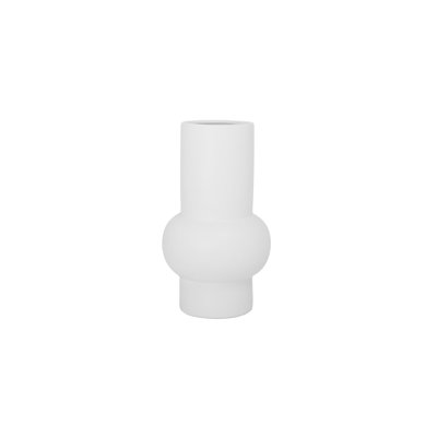 Vase en céramique blanc mat