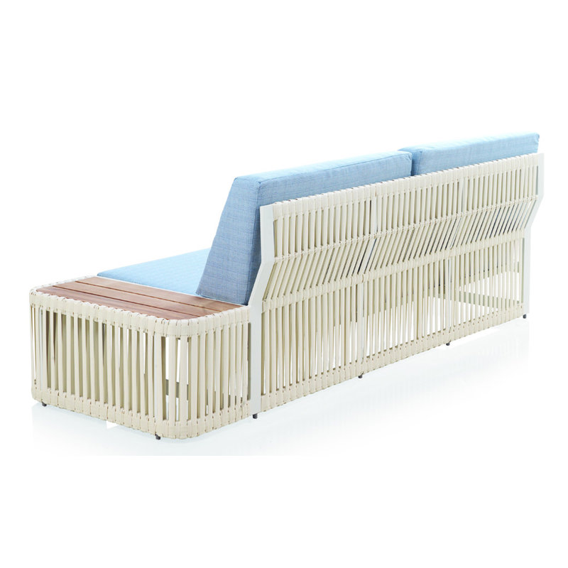 Arely 215cm Wide Metal Patio Sofa with Cushions