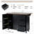 54.5" Farmhouse Kitchen Island With Power Outlet, Kitchen Storage Island With Internal Storage Rack, Drop Leaf, Spice Rack, Rolling Kitchen Cart On Wheels, For Home, Kitchen And Dining Room,black-1074629742