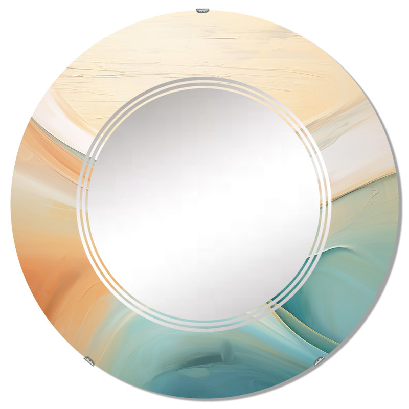 Craignagat - Miroir mural moderne rond, 32 po x 32 po