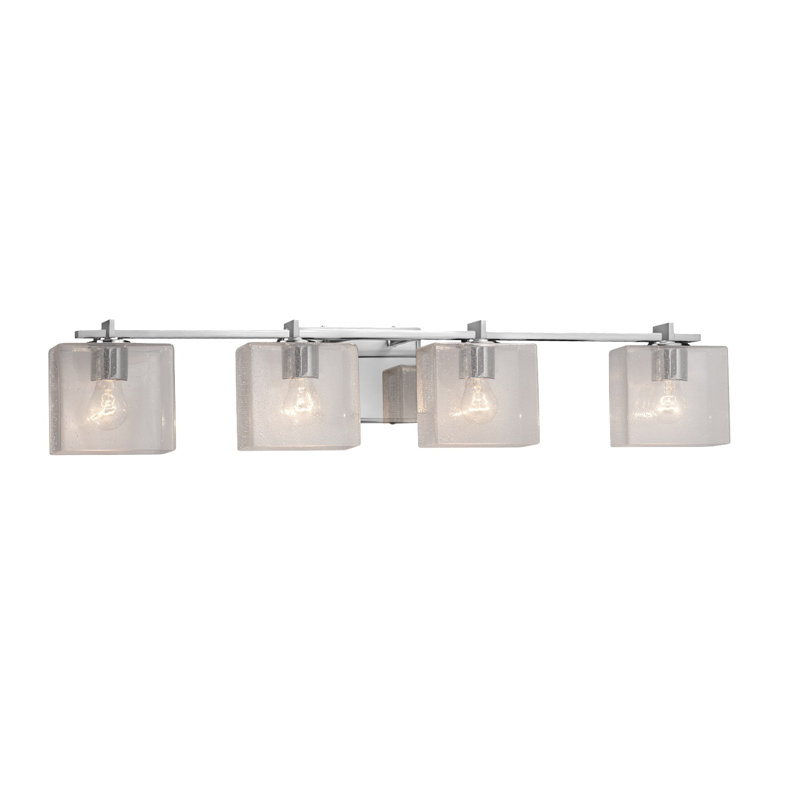 Casson 4 - Light Vanity Light, Polished Chrome, Frosted Crackle
