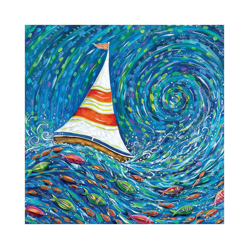 Set Sail by Estelle Grengs - Wrapped Canvas Print, 30.48 cm H x 30.48 cm W