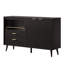 Armoire de bar moderne de 55 po avec tablettes réglables, buffet avec porte-verres à vin et support à vin-1897920879