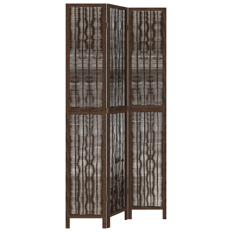 Alexzavier Solid Wood Accent Room Divider, Dark Brown, 200cm H x 110cm W
