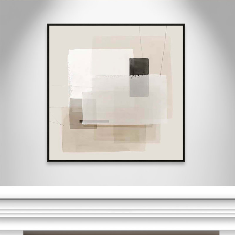 «Mystical Momentum II» par Hazel J, H 41,5 po x l 41,5 po x P 2 po, Cadre flottant espresso