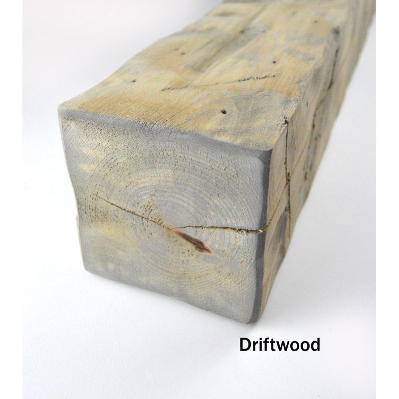 Tablette de cheminée Wilson Barnwood, Driftwood, H 6 po x l 6 po x P 84 po